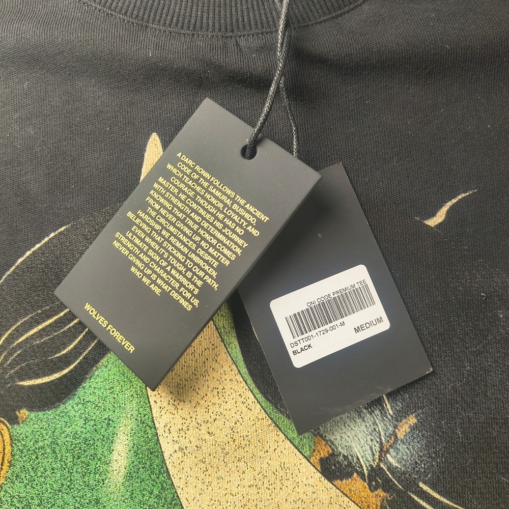 Darc Sport Bushido Oni Code Premium Tee Black Oversized Medium NWT - Picture 4 of 7